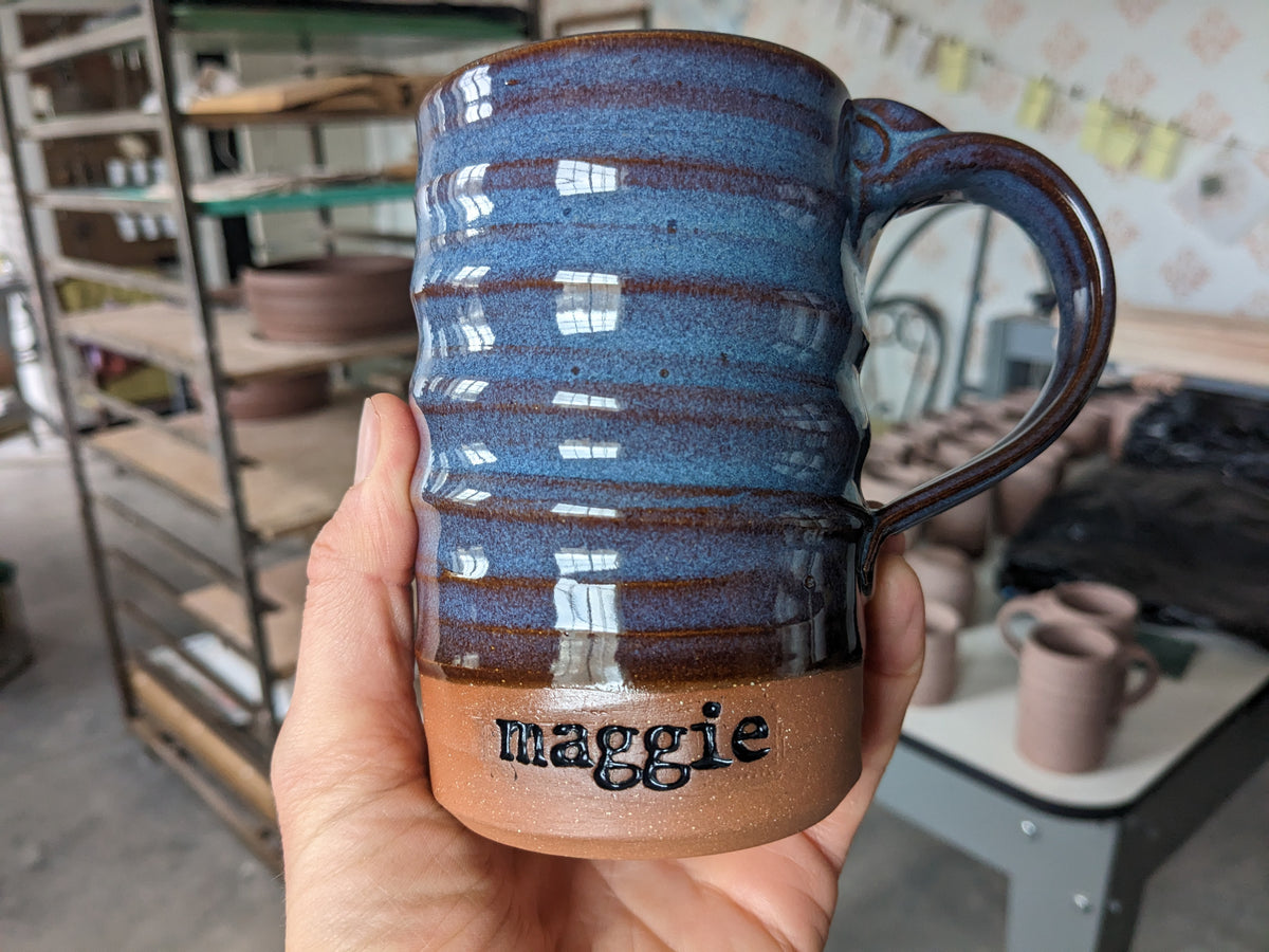 custom handmade mug – night shift stoneware