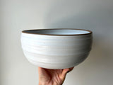 medium matte white serving bowl
