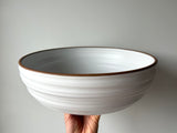 large matte white serving bowl
