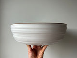 large matte white serving bowl