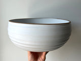 large matte white serving bowl