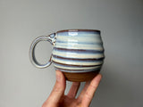 rounded mug in blue honey, set of 2