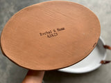 Nesting patio tray set in matte white personalized